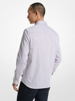 Chemise ajustée en mélange de coton extensible