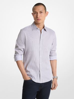 Michael Kors Slim-Fit Stretch Cotton Blend Shirt