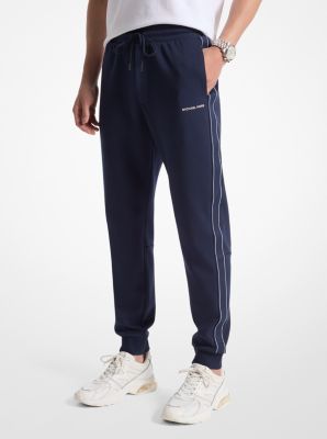 Joggingbroek van katoenmix met logoband image number 0