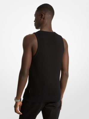 Open-Knit Cotton Tank Top