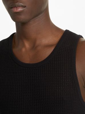 Open-Knit Cotton Tank Top