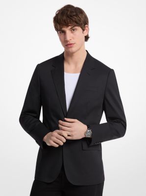 Michael Kors Coolmax Woven Blazer In Black