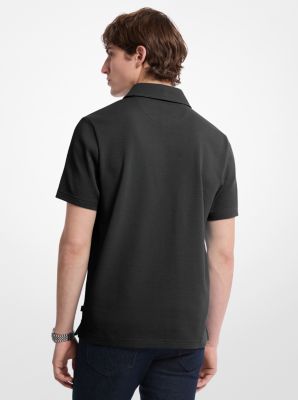 Strick-Poloshirt aus Stretch-Baumwolle