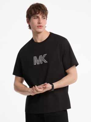 MK Grafik-T-Shirt Aus Baumwolle Mit Logo - Schwarz