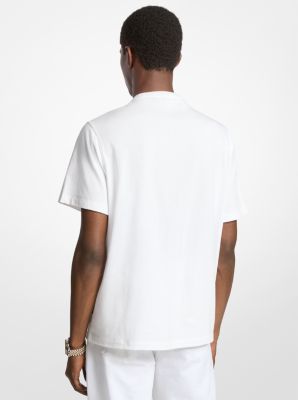 Logo Embossed Cotton Jersey T-Shirt