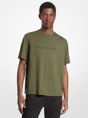 T-Shirt aus Baumwoll-Jersey mit Logoprägung