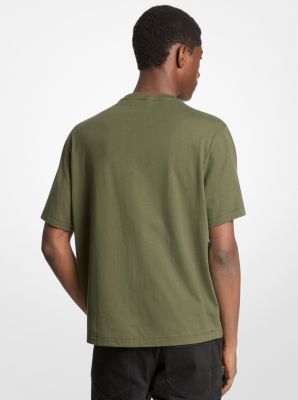 T-Shirt aus Baumwoll-Jersey mit Logoprägung