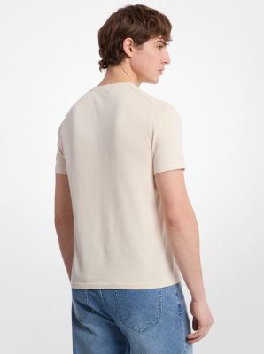 Cotton Short-Sleeve Sweater