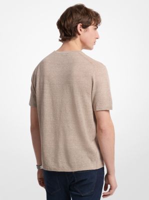 T-shirt en lin et coton