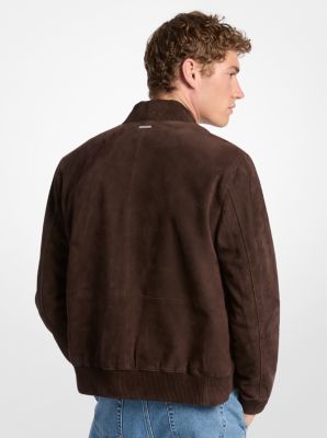 Veste bomber en daim in CHOCOLAT | Michael Kors