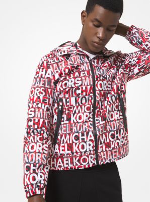 Graphic Logo Print Hooded Jacket | Michael Kors