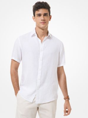 Linen Short-Sleeve Shirt | Michael Kors