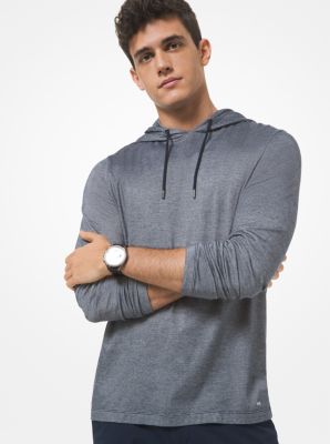 Chandail &agrave; capuchon en m&eacute;lange de coton ray&eacute;