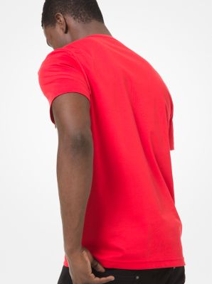 Color-Block Logo Cotton T-Shirt image number 1
