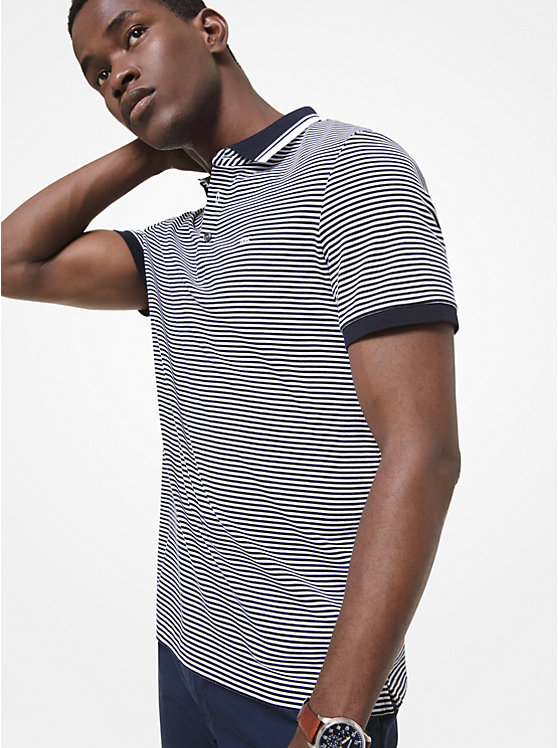 Striped Cotton Polo Shirt image number 0