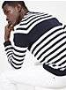 Perforated Striped Cotton Sweater image number 2