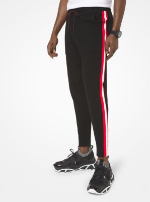 Contrast Stripe Stretch Viscose Joggers | Michael Kors