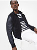 Perforated Suede Leather Bomber Jacket image number 0