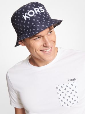 Fischerhut mit Logostickerei und Paisleymuster in DRK MITTERNACHT | Michael Kors