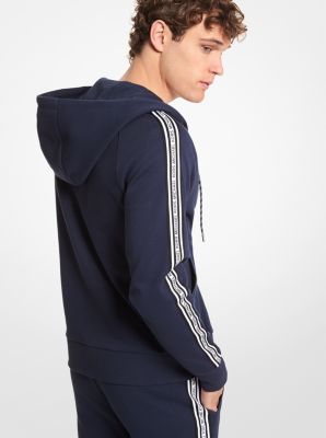 Logo Tape Cotton Blend Zip-Up Hoodie | Michael Kors [US]