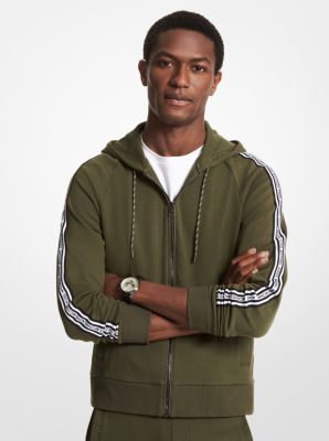 MICHAEL BY MICHAEL KORS - STRETCH NYLON HOODIE WITH LOGO BAND