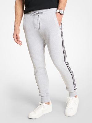 Pantalon de jogging en mélange de coton à bande à logo image number 0