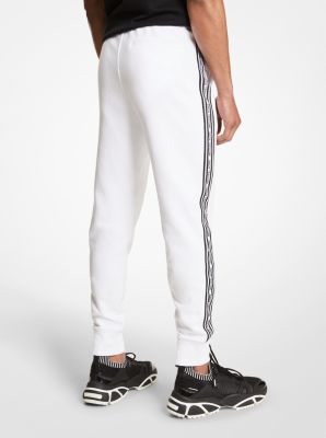 Logo Tape Cotton Blend Jogger in WHITE | Michael Kors