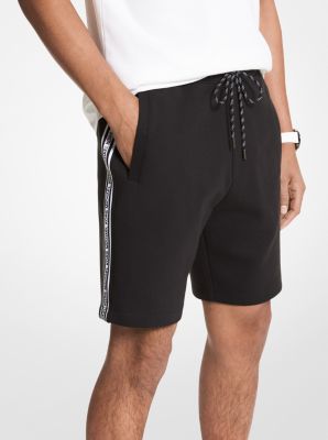 Shorts aus Baumwollmischgewebe mit Logostreifen image number 0