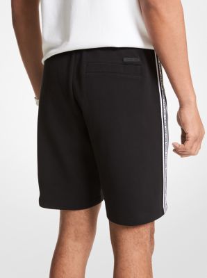 Shorts in misto cotone con fettuccia con logo image number 2