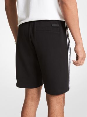 Shorts aus Baumwollmischgewebe mit Logostreifen image number 2