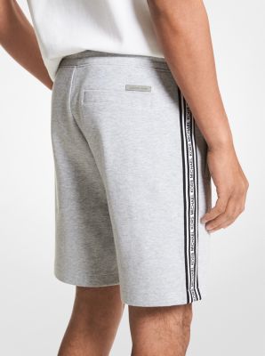Logo Tape Cotton Blend Shorts in HEATHER GREY | Michael Kors