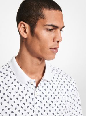 Paisley Stretch Cotton Polo Shirt image number 1