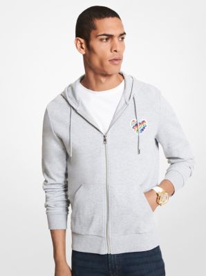 Pride Heart Logo Cotton Blend Zip-Up Hoodie