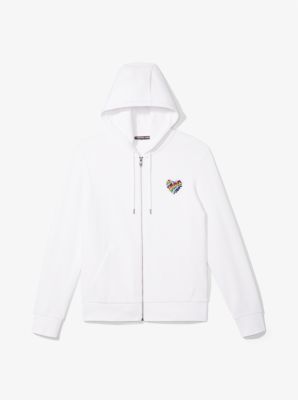 Pride Heart Logo Cotton Blend Zip-Up Hoodie | Michael Kors [US]