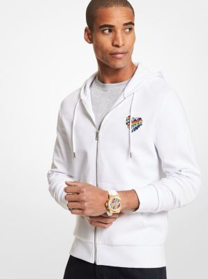 Pride Heart Logo Cotton Blend Zip-Up Hoodie