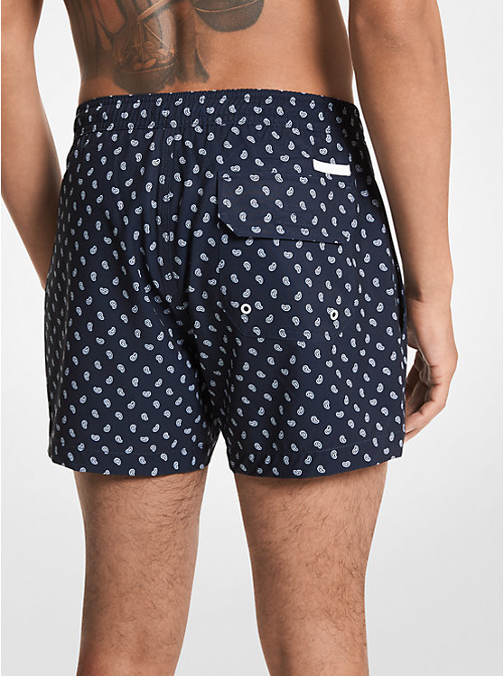Paisley Woven Swim Trunks image number 1