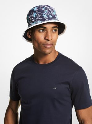 Graphic Logo Woven Bucket Hat in MIDNIGHT | Michael Kors