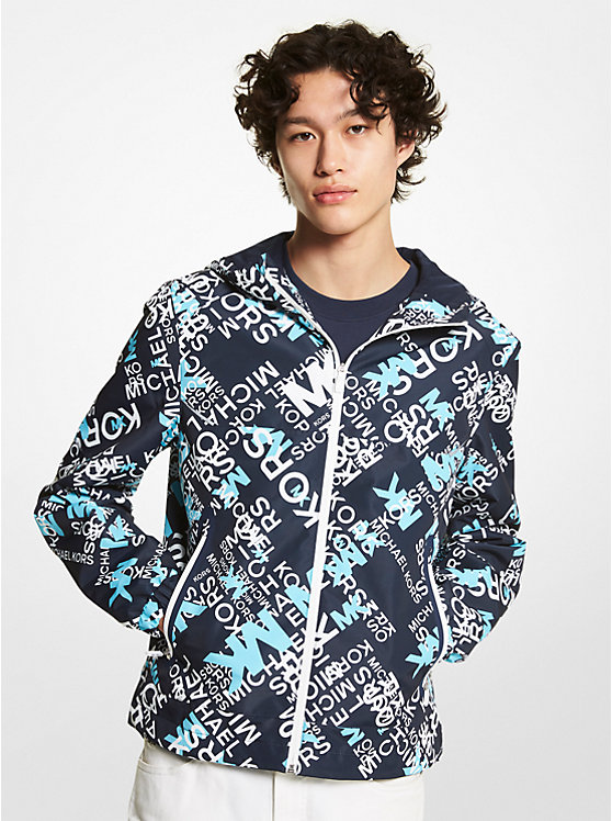 Graphic Logo Woven Hooded Jacket image number 0