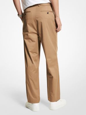 Stretch Cotton Belted Trousers image number 1