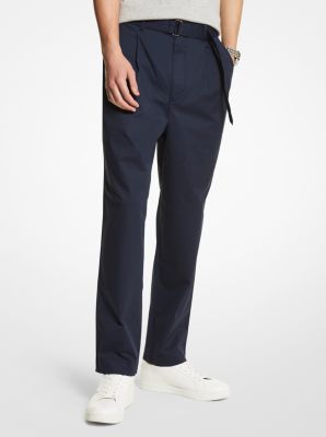 Stretch Cotton Belted Trousers image number 0