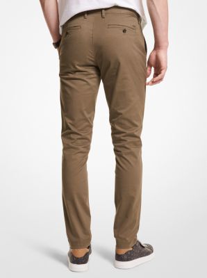 Pantalon chino en mélange de coton coupe slim image number 1