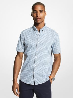 Slim-Fit Logo Stretch Cotton Shirt | Michael Kors