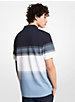 Ombré Striped Cotton Blend Piqué Polo Shirt image number 1