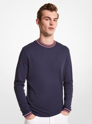 Taped crew neck outlet sweatshirt