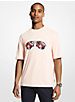 T-shirt en coton à imprimé de lunette d'aviateur à motif floral image number 0