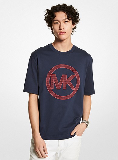 sennep elite Alexander Graham Bell Logo Charm Cotton T-shirt | Michael Kors