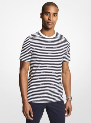Logo Striped Cotton Jersey T-Shirt