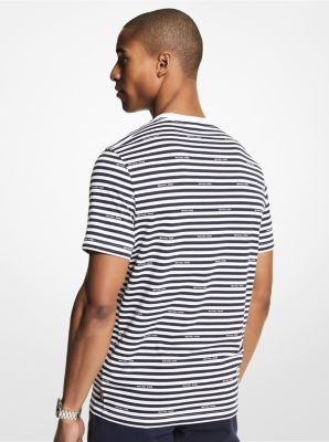 Logo Striped Cotton Jersey T-Shirt | Michael Kors [US]