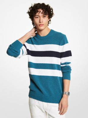 Striped Cotton Blend Sweater | Michael Kors