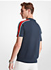 Racing Stripe Cotton and Silk Blend Polo Shirt image number 1